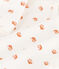 Bedruckter Baby-Strampler aus Molton weiss MARSHMALLOW/ ECUREUIL