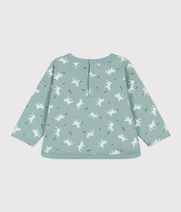 Lang&auml;rmeliges Baby-T-Shirt aus Doppeljersey gr&uuml;n/vielfarbig