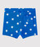 Bedruckte Baby-Jungen-Shorts blau PERSE/weiss MARSHMALLOW