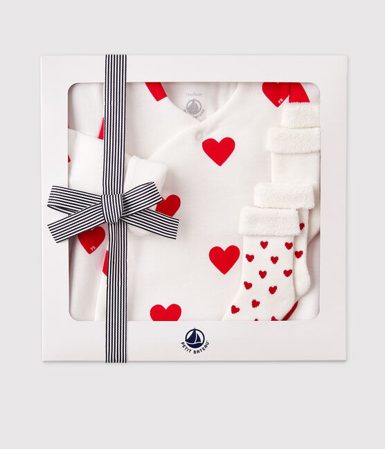 Geschenkset zur Geburt mit Herzmotiv variante 1