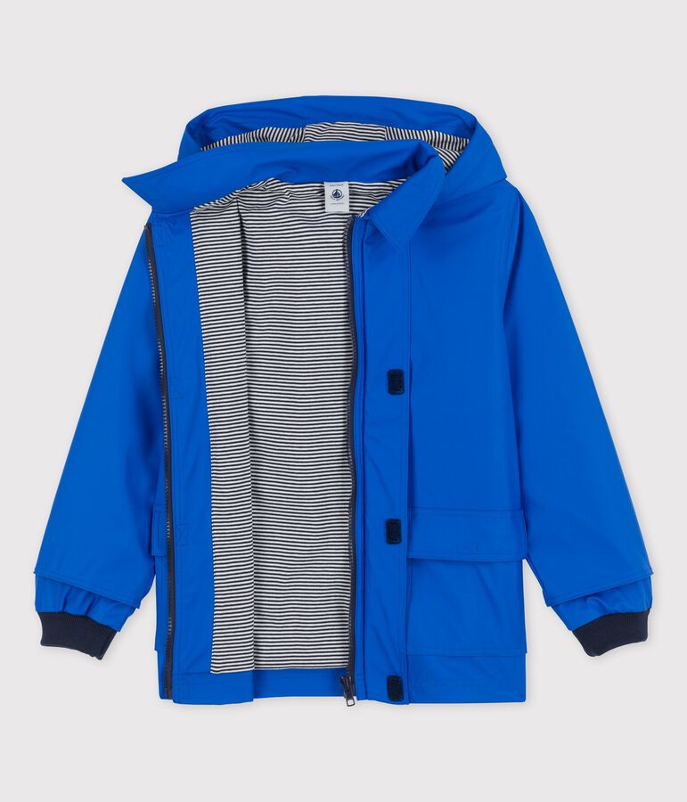KLASSISCHE KINDER-REGENJACKE AUS RECYCELTEM MATERIAL blau