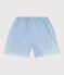 Kinder-Shorts aus einfarbiger Baumwolle blau BLEU CLAIR