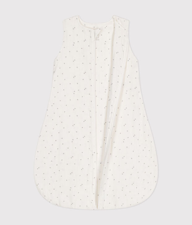 Babyschlafsack aus bedruckter Baumwolle TOG-Wert 1 weiss/grau