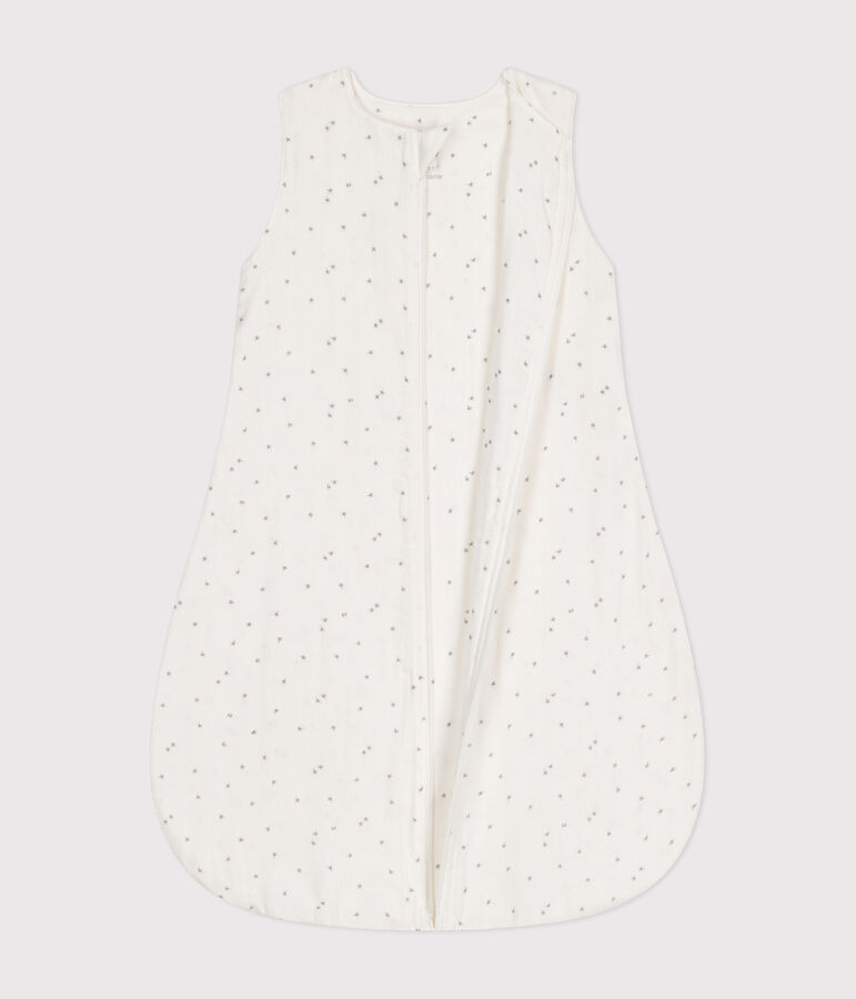 Babyschlafsack aus bedruckter Baumwolle TOG-Wert 1 weiss MARSHMALLOW/weiss MISTIGRI