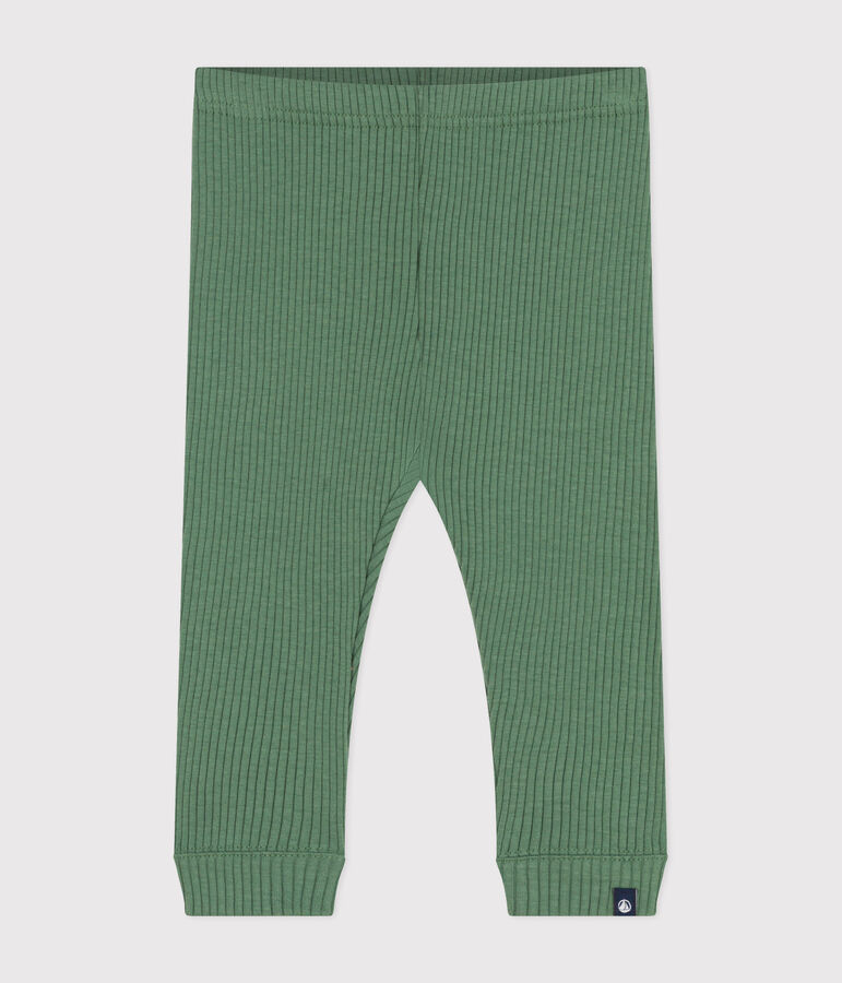 Baby-Leggings aus Baumwolle gr&uuml;n PALMERAIE