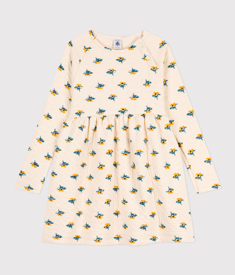 Lang&auml;rmeliges Kleid mit Printmotiv f&uuml;r M&auml;dchen naturfarben/vielfarbig