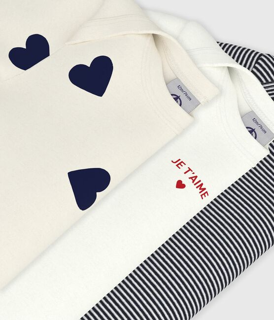 Set kurzärmeliger Baby-Bodys aus Baumwolle mit Herzmotiv variante 1