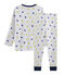 Rippstrick-Pyjama f&uuml;r kleine Jungen grau/vielfarbig