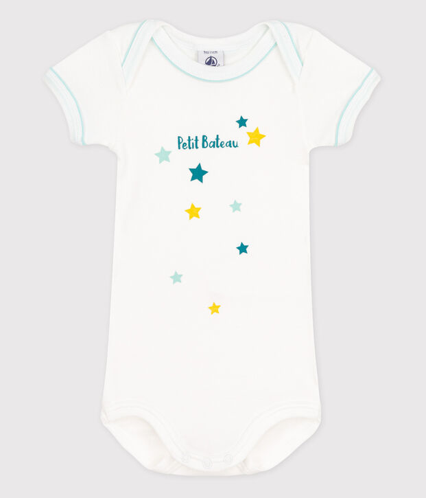 Kurz&auml;rmeliger Baby-Body weiss