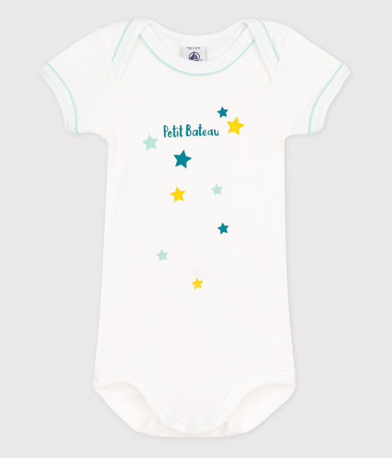 Kurz&auml;rmeliger Baby-Body weiss