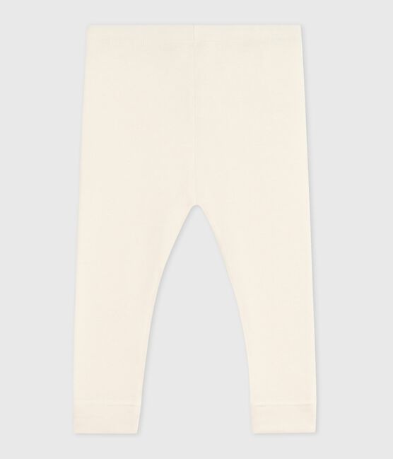 Baby-Leggings aus einfarbiger Baumwolle naturfarben MILK