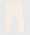 Baby-Leggings aus einfarbiger Baumwolle naturfarben MILK