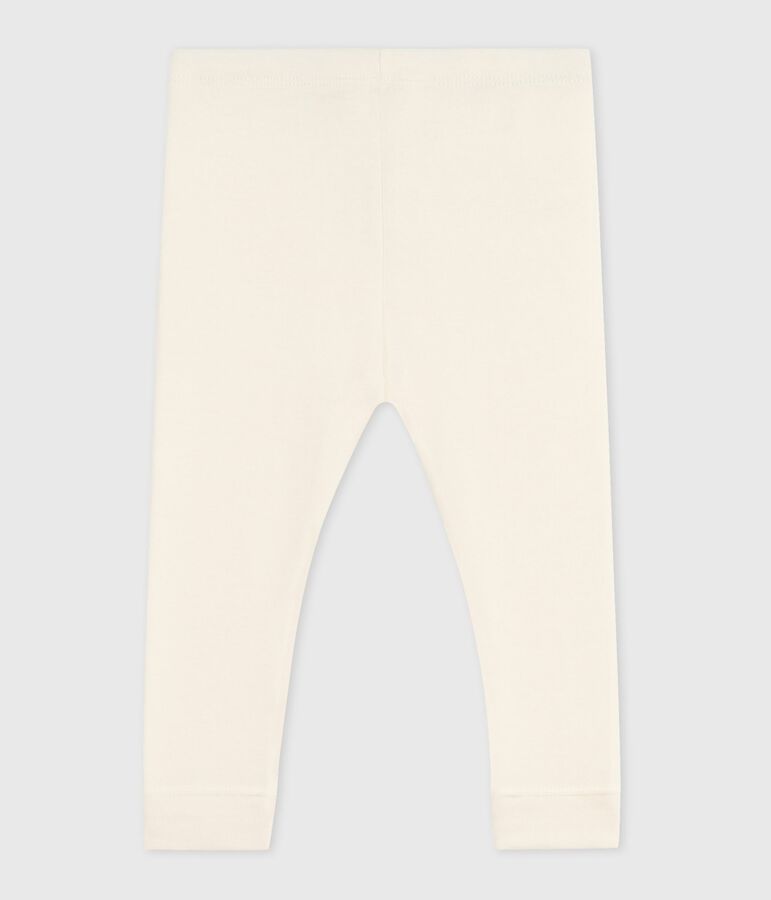 Baby-Leggings aus einfarbiger Baumwolle naturfarben