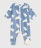 Baby Fleece-Pyjama zum Überziehen mit Bär-Motiv  BEACH/ MILK