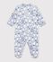 Baby Overall-Pyjama aus Fleece mit Schneemann-Motiv blau/vielfarbig