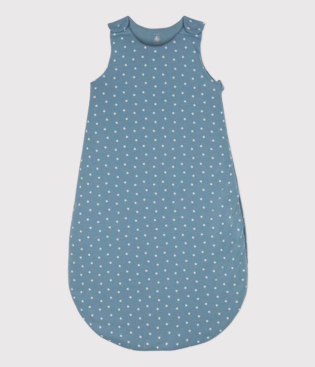Babyschlafsack aus Baumwolle mit Sternenmotiv blau/naturfarben