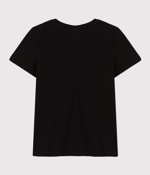 Lang&auml;rmeliges Damen-T-Shirt Le Droit mit Rundhalsausschnitt aus feinem Jersey schwarz