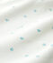 Kurzärmeliger Baby-Body mit Babyfüßchen-Motiv weiss MARSHMALLOW/weiss MISTIGRI