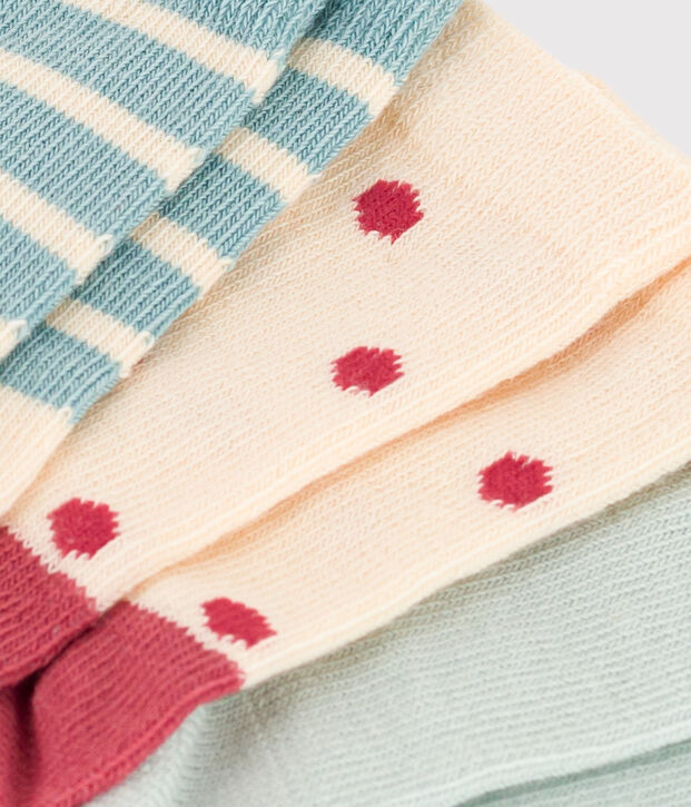 3er-Set Babysocken aus Baumwolljersey vielfarbig