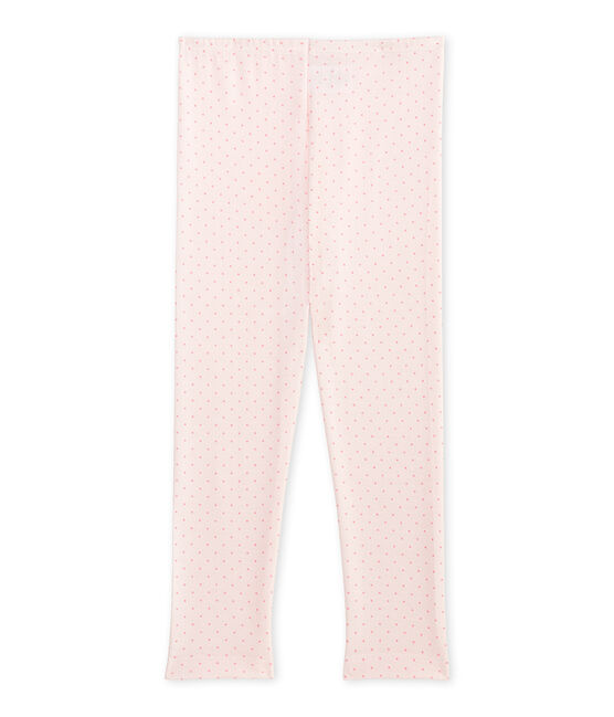 Mädchen-Leggings aus Wolle/Baumwolle rosa VIENNE/rosa GRETEL