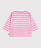 Baby-Streifenshirt aus Baumwolle rosa BOUDOIR/ MILK