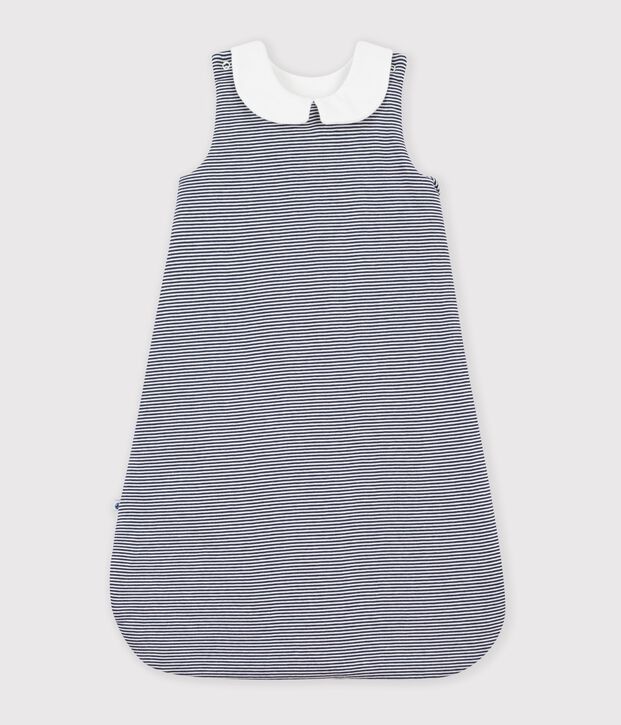 Babyschlafsack aus Baumwolle mit Streifen TOG-Wert 2 blau/weiss