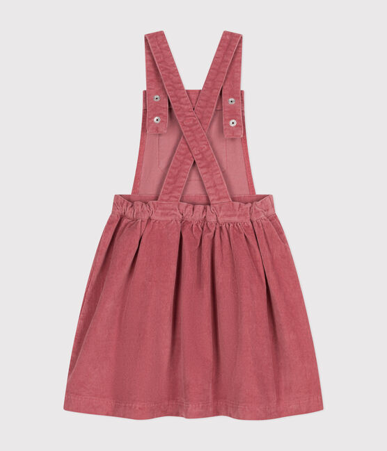 Kinder-Latzkleid aus Fein-Cord für Mädchen rosa ROSEWOOD