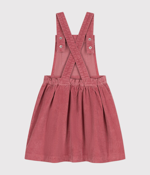 Kinder-Latzkleid aus Fein-Cord f&uuml;r M&auml;dchen rosa