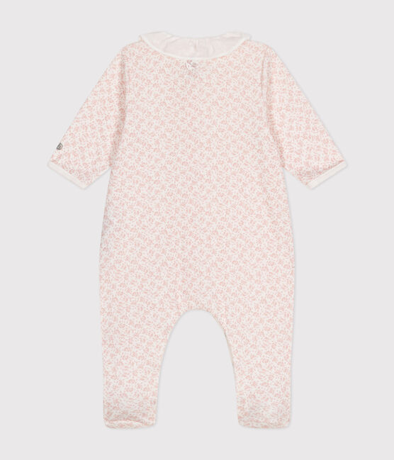 Baby-Strampler aus Baumwolle mit Blumenprint MARSHMALLOW/ PANTY