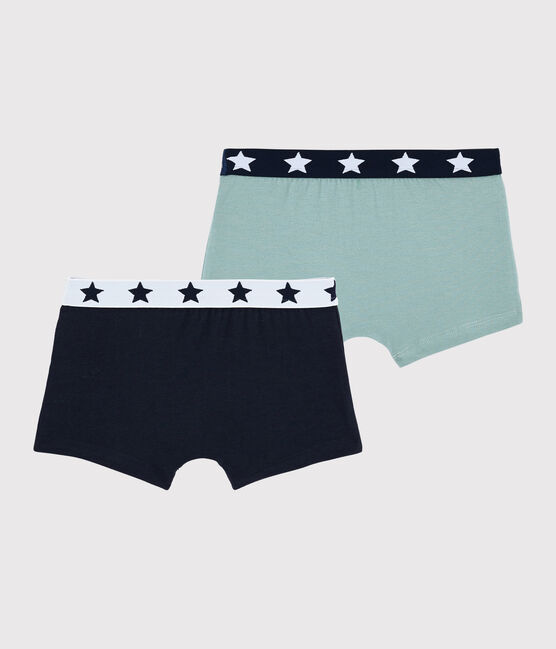 2er-Set Boxershorts aus Bio-Baumwolle und Elastan für Jungen variante 1