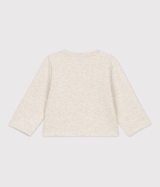 Baby-Cardigan aus dickem, einfarbigem Jersey beige MONTELIMAR CHINE