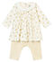 Baby MädchenKleid mit Leggings weiss MARSHMALLOW/gelb DORE
