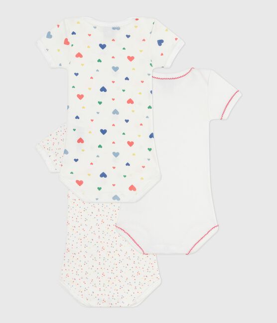 Set kurzärmeliger Baby-Bodys aus Baumwolle mit Herzmotiv variante 1