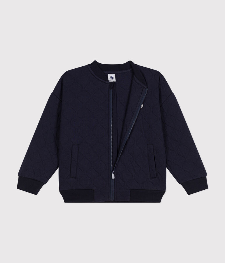 Kinder-Jacke aus Doppeljersey f&uuml;r Jungen blau