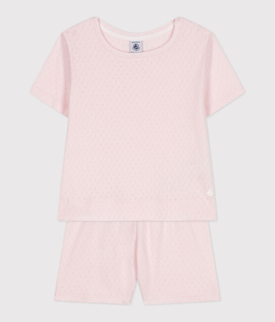 Kinder-Kurzpyjama aus Baumwolle rosa FLEUR
