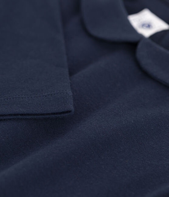 Langärmeliges Kinder-T-Shirt aus Baumwolle für Mädchen blau SMOKING