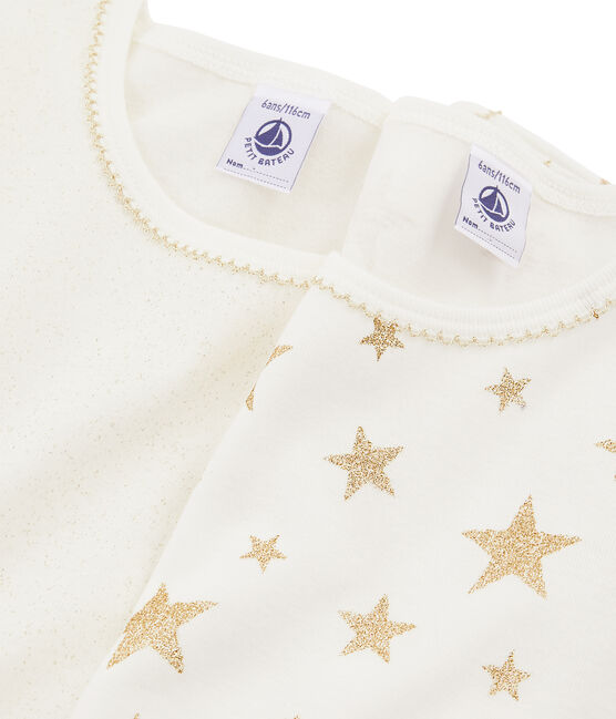 2er-Set langärmlige T-Shirts für kleine Mädchen variante 1