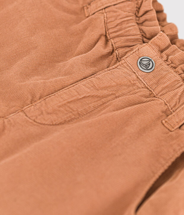 Gerade geschnittene Kinderhose aus Feincord f&uuml;r M&auml;dchen rosa