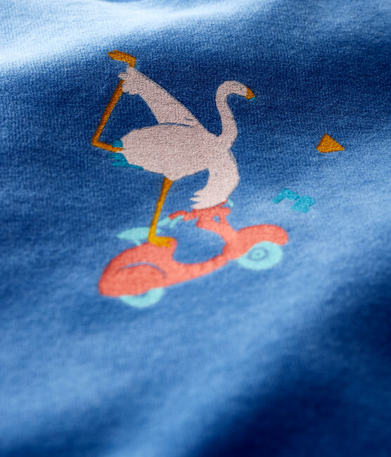 Blauer Baby-Strampler aus Nicki blau MAJOR