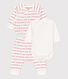 Dreiteiliges Baby-Set aus Bio-Baumwoll-Jacquard