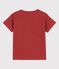 Kurzärmeliges T-Shirt für Mädchen und Jungen braun OMBRIE