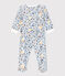 Strampler aus Frottee weiss MARSHMALLOW/weiss MULTICO