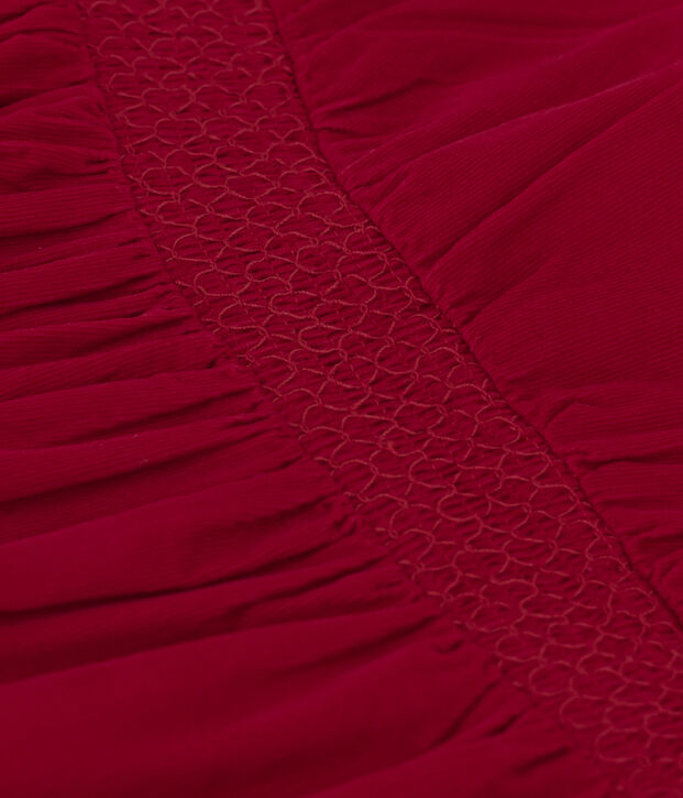 Lang&auml;rmeliges Kinderkleid aus Cord f&uuml;r M&auml;dchen rot