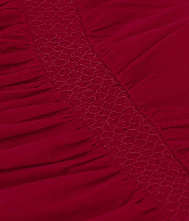 Lang&auml;rmeliges Kinderkleid aus Cord f&uuml;r M&auml;dchen rot CORRIDA