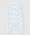 Langer Baby-Overall aus Bio-Baumwoll-Windelstoff mit Boot-Motiv weiss MARSHMALLOW/weiss MULTICO