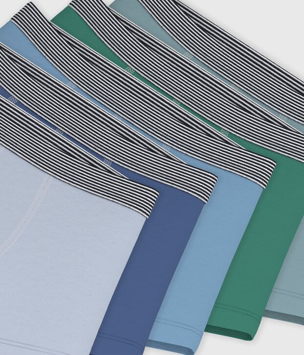 Set Kinder-Boxershorts aus einfarbiger Baumwolle vielfarbig