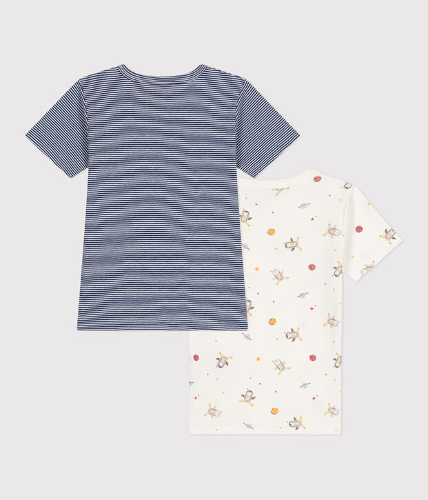 2er-Set kurz&auml;rmelige Kinder-T-Shirts aus Baumwolle vielfarbig