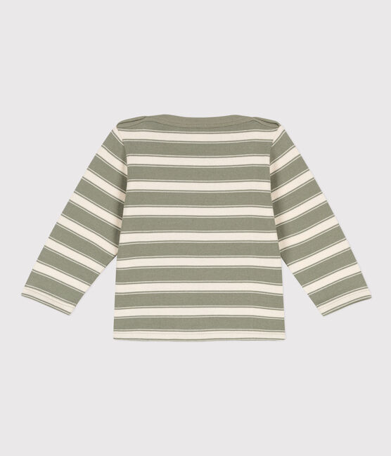 Baby-Streifenshirt aus gestreiftem dickem Jersey MARECAGE/ AVALANCHE