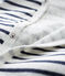 Unisex Baby Strampler ohne Fuß aus gedoppeltem Jersey weiss MARSHMALLOW/blau SMOKING