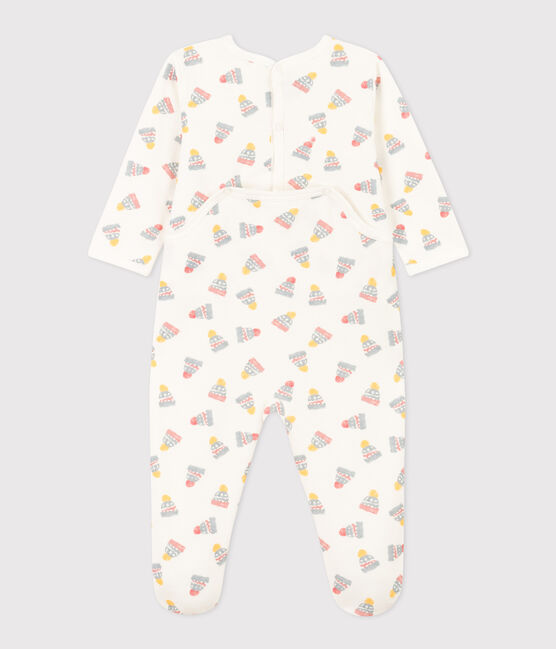 Baby-Strampler aus Molton weiss MARSHMALLOW/weiss MULTICO